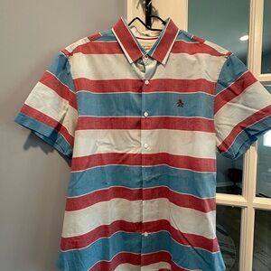 Original Penguin Red and Blue Casual Button Down Shirt